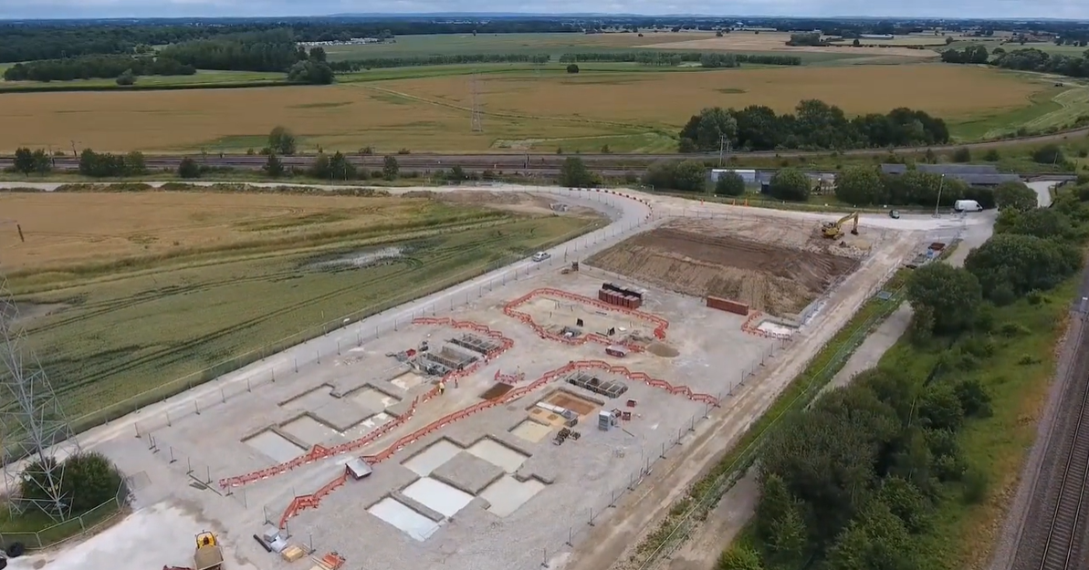 Aerial shot of Hambleton site - home to Static Frequency Convertors