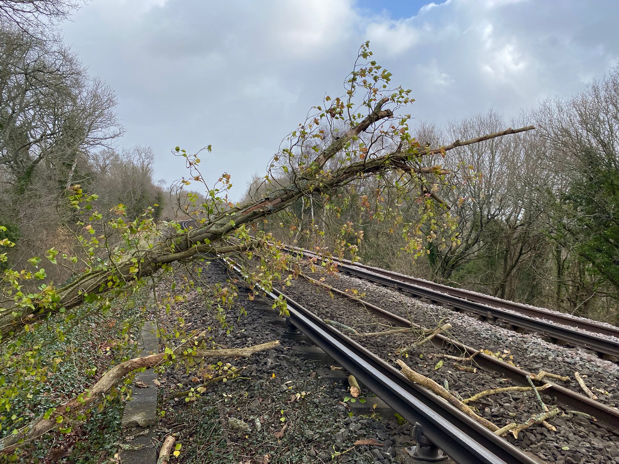 Rail companies issue ‘do not travel’ warning as storm Eunice causes line closures
