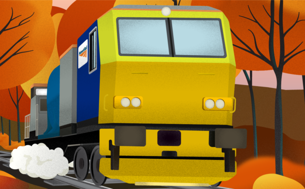 Can you help name one of our leaf-busting trains?