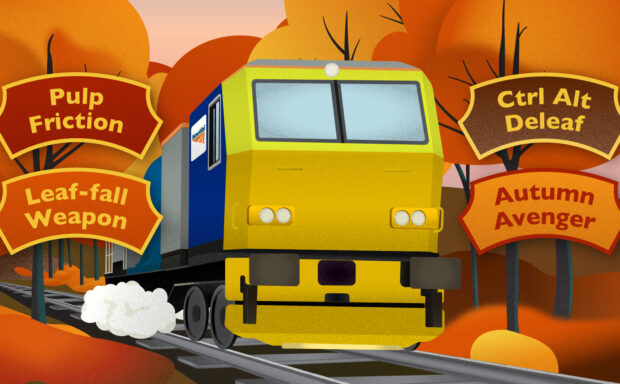 Can you help name one of our leaf-busting trains?